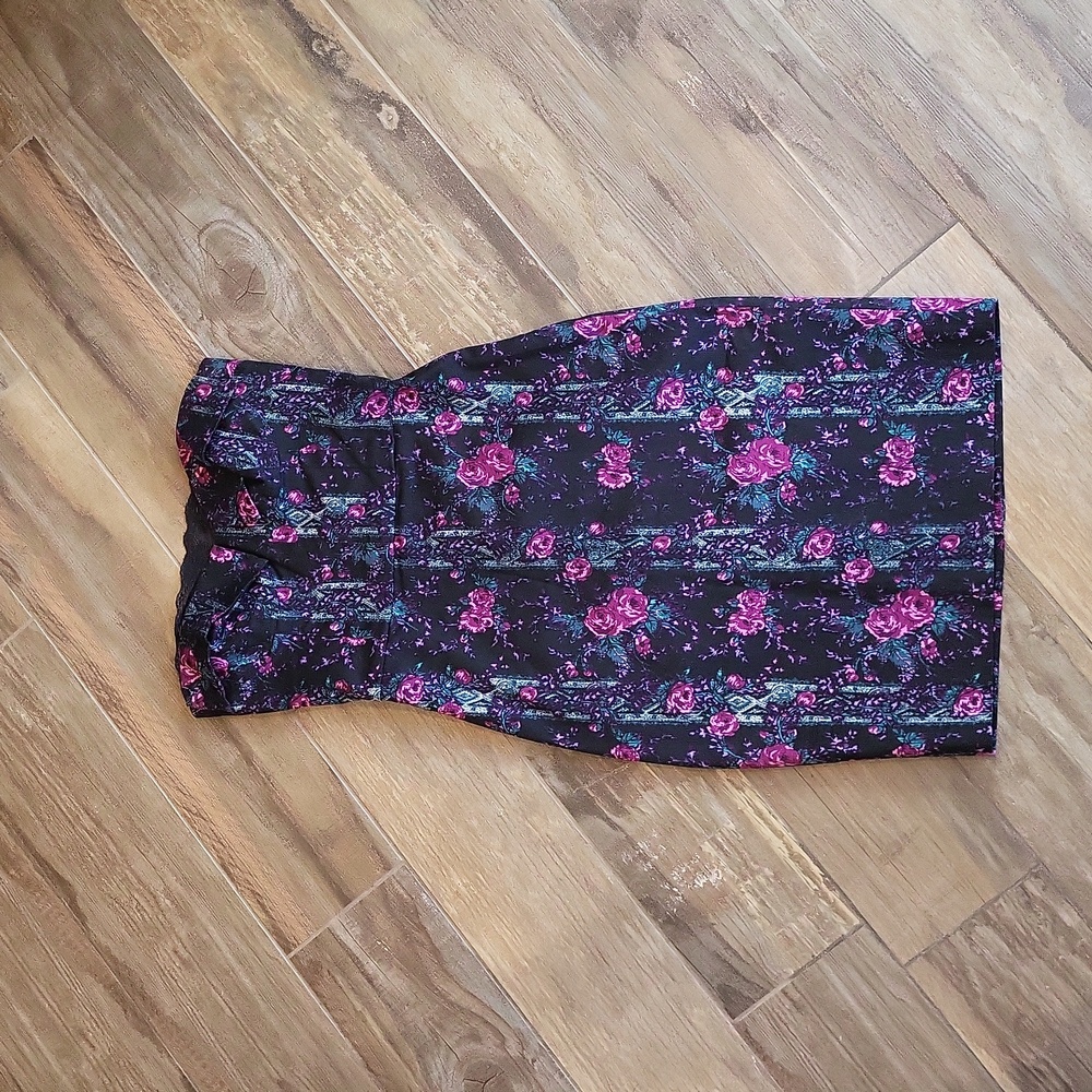 Betsey Johnson Floral Lace Detail Fully Lined Sleeveless Dress, Size 0
